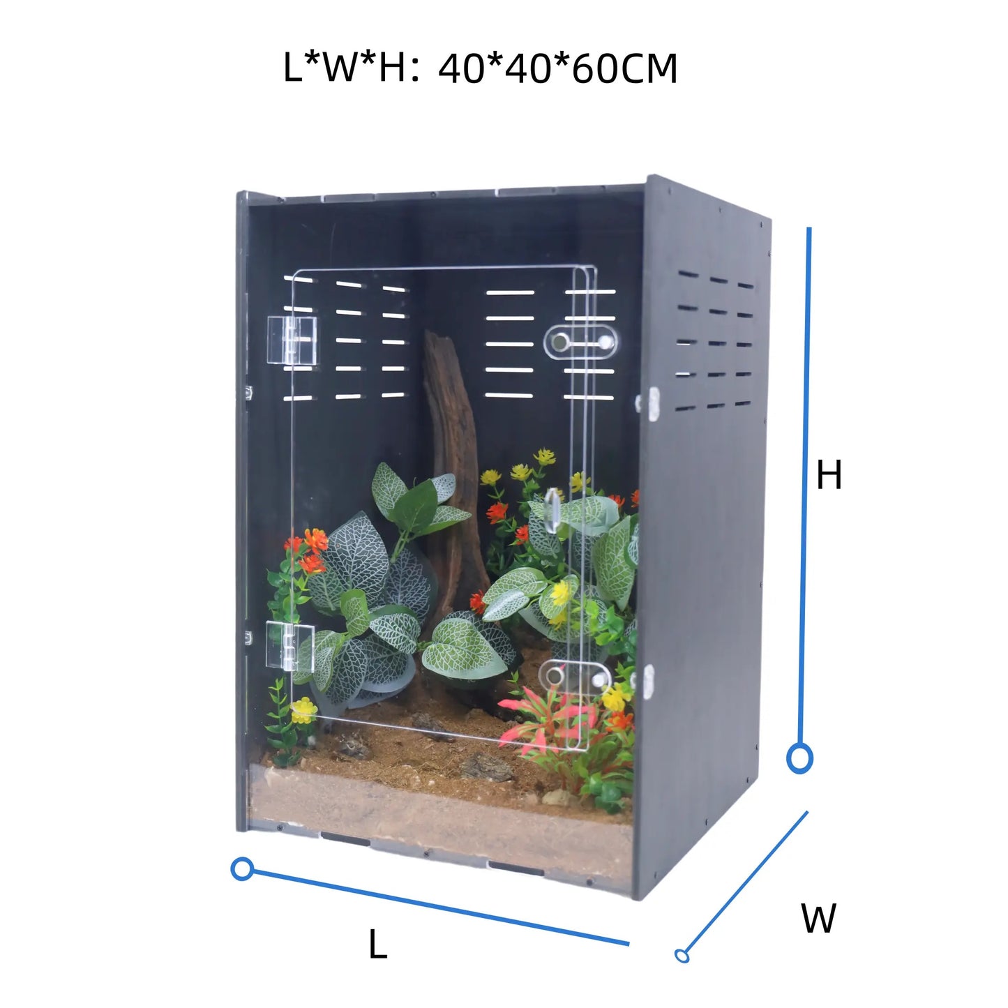 Tall PVC Acrylic Terrarium (40x40x60cm)